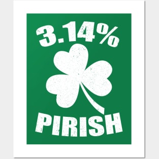 Pi Day St. Patrick's 3.14 Irish Funny Pirish Math Teacher Posters and Art